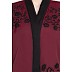 Front open embroidered Dubai abaya- Maroon